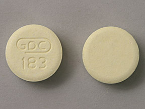 Pill GDC 183 Yellow Round is Fast Dissolve Antacid