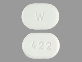 Pill W 422 White Elliptical/Oval is Amlodipine Besylate