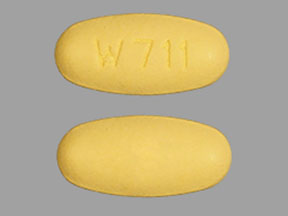 Pill W711 Orange Oval is Entacapone