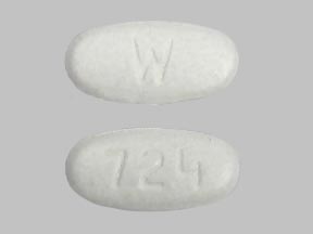 Pill W 724 White Oval is Divalproex Sodium Extended-Release