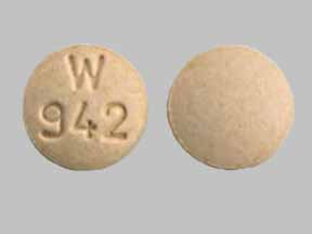 Pill W 942 Brown Round is Lisinopril