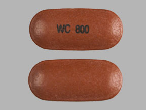 Pill WC 800 Brown Capsule/Oblong is Mesalamine delayed-release