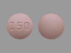 Pill I50 Pink Round is Meclizine Hydrochloride