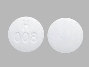 Pill H008 White Round is Lamotrigine Extended-Release