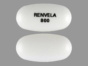 Pill RENVELA 800 White Oval is Sevelamer Carbonate
