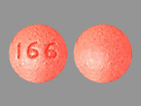 Pill 166 Red Round is Ferrous Sulfate