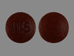 115 Pill Images Brown Round