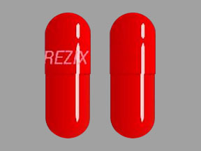 Pill TREZIX Red Capsule-shape is Trezix