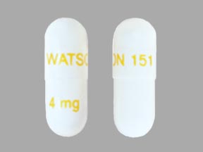 Pill WATSON 151 4 mg White Capsule-shape is Rapaflo