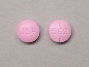 Pill JSP 562 Pink Round is Levothyroxine Sodium