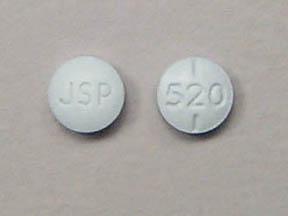 Pill JSP 520 Blue Round is Levothyroxine Sodium