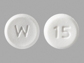 Pill W 15 White Round is Pioglitazone Hydrochloride