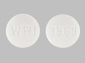 Pill WPI 3969 White Round is Metronidazole