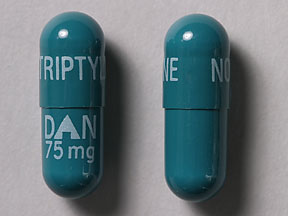 Pill NORTRIPTYLINE DAN 75 mg Green Capsule-shape is Nortriptyline Hydrochloride