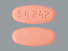 Pill 54 242 Pink Oval is Capecitabine