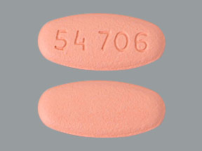Pill 54 706 Pink Oval is Capecitabine