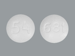 Pill 54 681 White Round is Methamphetamine Hydrochloride