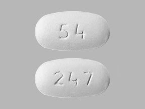 Pill 54 247 White Oval is Ritonavir