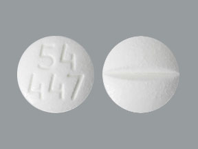 Pill 54 447 White Round is Ethacrynic Acid