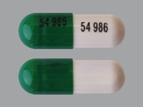 Pill 54 986 54 986 Green Capsule/Oblong is Flucytosine