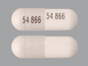 Pill 54 866 54 866 Gray & White Capsule/Oblong is Flucytosine