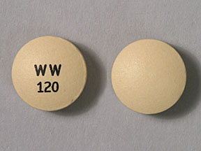 Pill WW 120 Beige Round is Ergotamine Tartrate and Caffeine