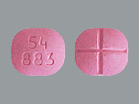 Pill 54 883 Pink Four-sided is Methadone Hydrochloride Diskets