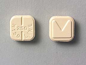 Pill Logo MYSOLINE 250 Yellow Four-sided is Mysoline