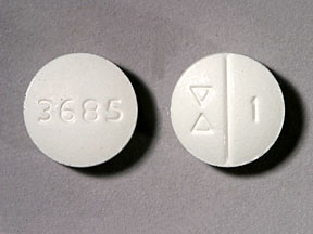 Pill LOGO 1 3685 White Round is Doxazosin Mesylate