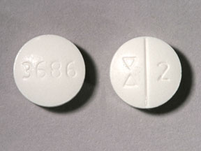 Pill Logo 2 3686 White Round is Doxazosin Mesylate