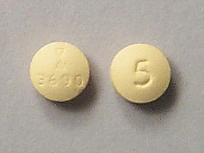 Pill Logo 3690 5 Gold Round is Prochlorperazine Maleate