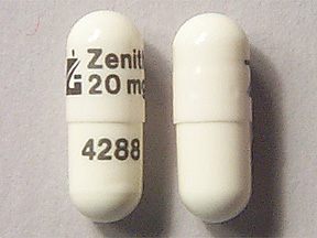 Pill Logo Zenith 20 mg 4288 White Capsule/Oblong is Nicardipine Hydrochloride