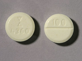 Pill Logo 4360 100 Yellow Round is Clozapine