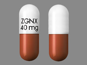 Pill ZGNX 40 mg Brown & White Capsule/Oblong is Zohydro ER