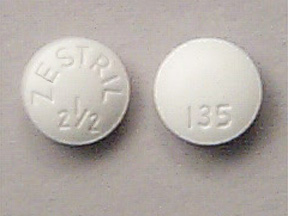 Pill 135 ZESTRIL 2 1/2 is Zestril 2.5 mg