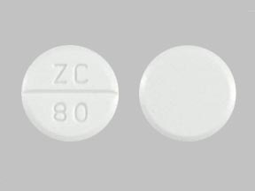 Pill ZC 80  White Round is Lamotrigine