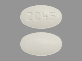 Pill ZC45 White Oval is Pravastatin Sodium