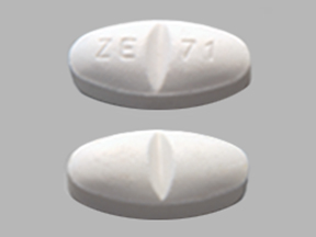 Pill ZE 71 White Oval is Gabapentin