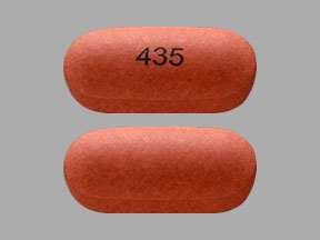 Pill 435 Brown Capsule/Oblong is Mesalamine Delayed-Release