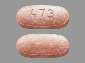 Pill 473 Brown Capsule/Oblong is Telmisartan