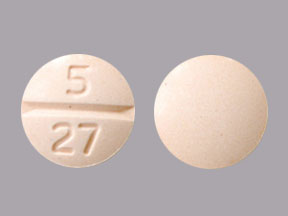 Pill 5 27 Orange Round is Bumetanide