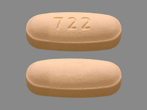 Pill 722 Orange Oval is Nateglinide