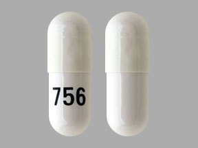 Pill 756 White Capsule/Oblong is Temozolomide