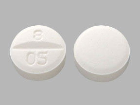 Pill 8 05 White Round is Trazodone Hydrochloride