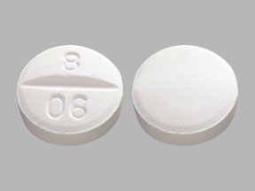 Pill 8 06 White Round is Trazodone Hydrochloride