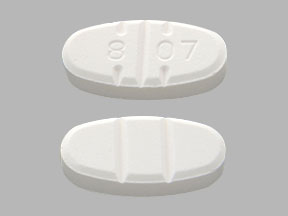 Pill 8 07 White Oval is Trazodone Hydrochloride