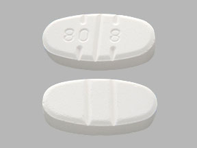 Pill 8 08 White Oval is Trazodone Hydrochloride