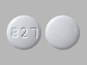 Pill 827 White Round is Tamoxifen Citrate