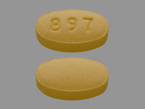 Pill 897 Yellow Oval is Tadalafil
