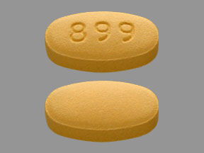 Pill 899 Yellow Oval is Tadalafil